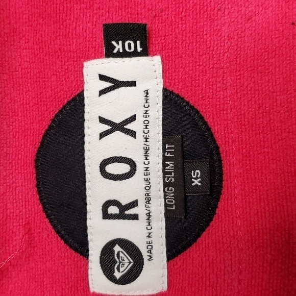 ROXY XS thinsulate long slim fit black and pink jacket - Picture 5 of 8